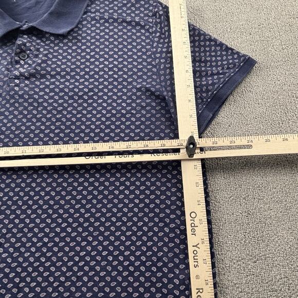 Cotton And Co Polo Shirt Adult Large Blue Short Sleeve Casual Preppy Men's - Picture 11 of 14